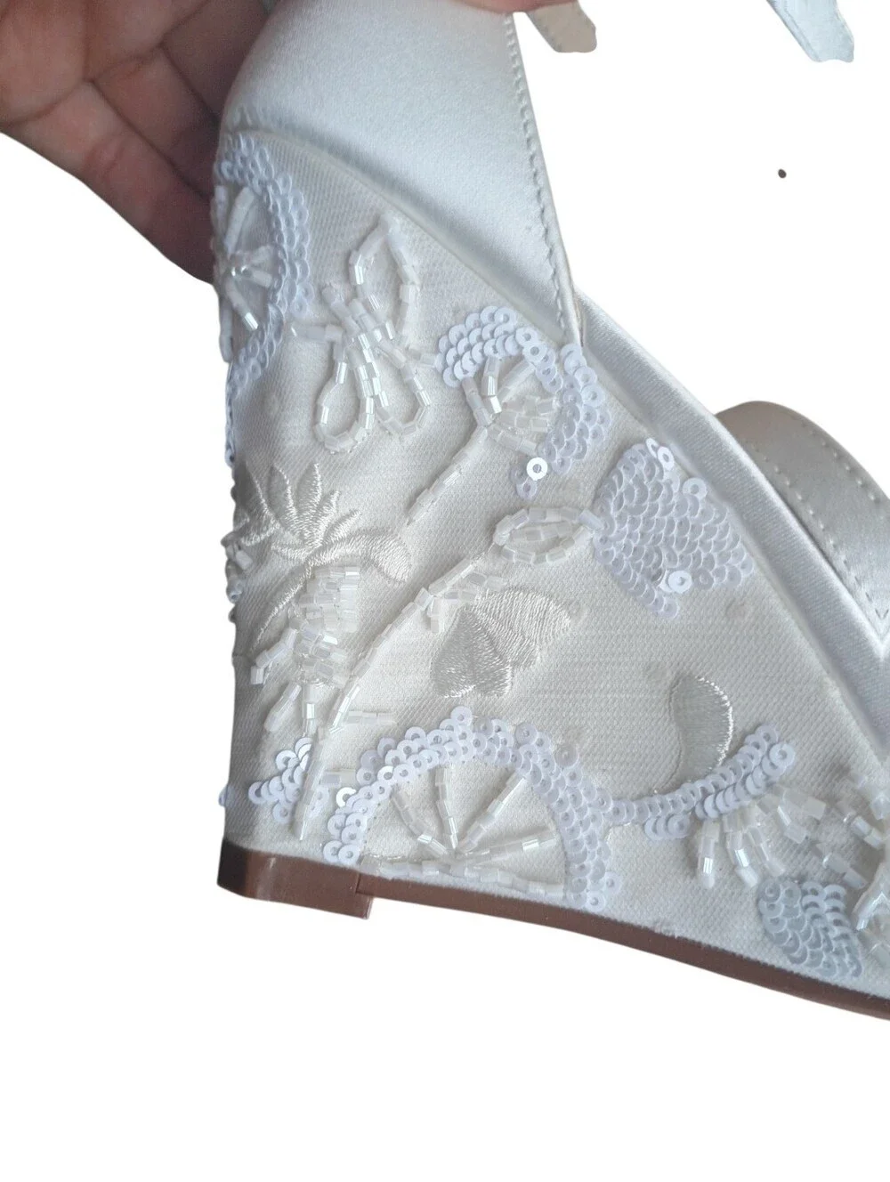 Betsy Johnson Wedding Wedges Size 8M